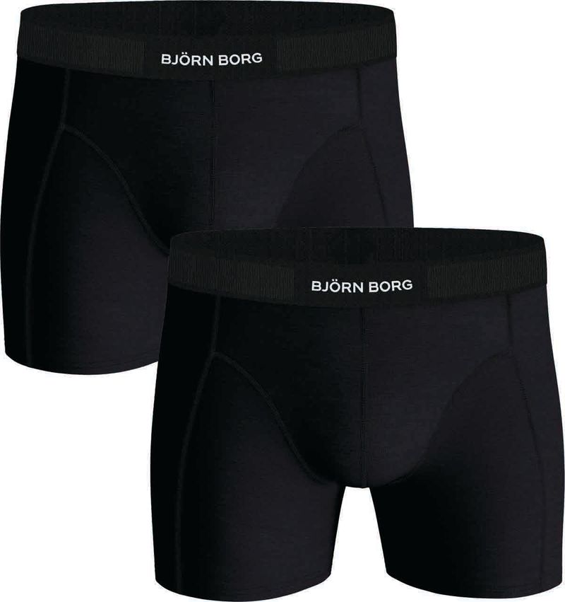 Björn Borg Shorts Solid Black 2er-Pack - Größe L von Bjorn Borg