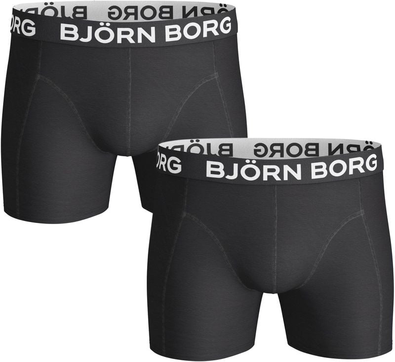 Björn Borg Shorts Solid Black 2er-Pack - Größe M von Bjorn Borg