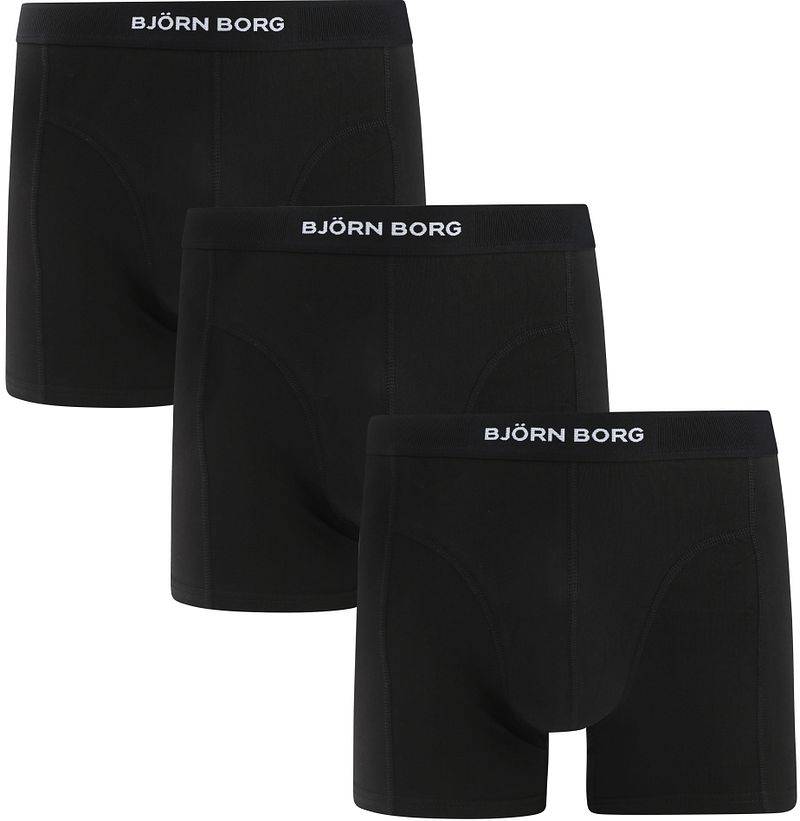 Bjorn Borg Bio-Baumwoll-Boxershorts 3er-Pack Schwarz - Größe S von Bjorn Borg