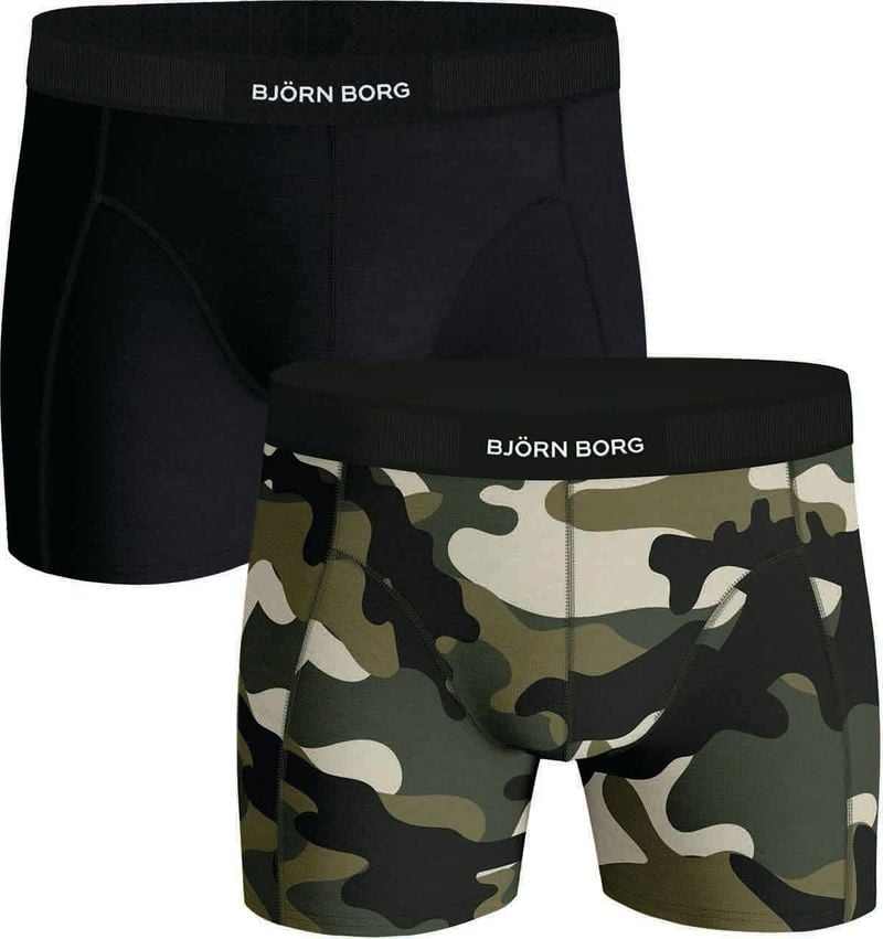 Bjorn Borg Boxers 2 Pack Black/Print - Größe XXL von Bjorn Borg