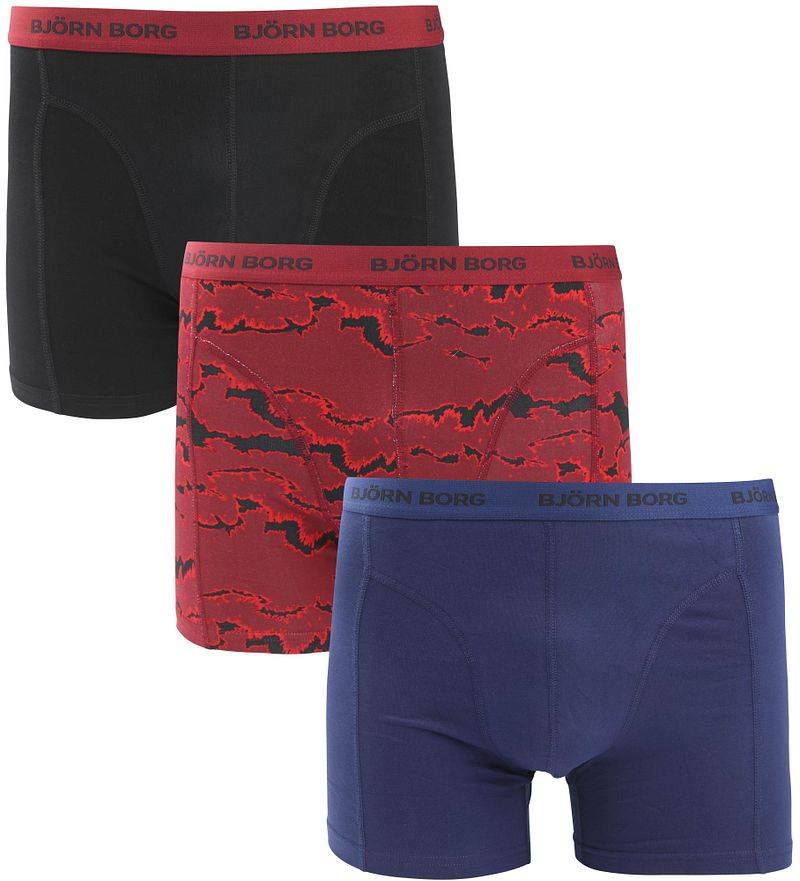 Bjorn Borg Boxers 3Pack Stretch Blau Rot - Größe S von Bjorn Borg