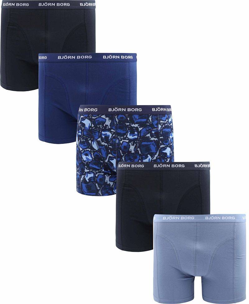 Bjorn Borg Boxers Cotton Stretch 5-Pack Blau - Größe XXL von Bjorn Borg