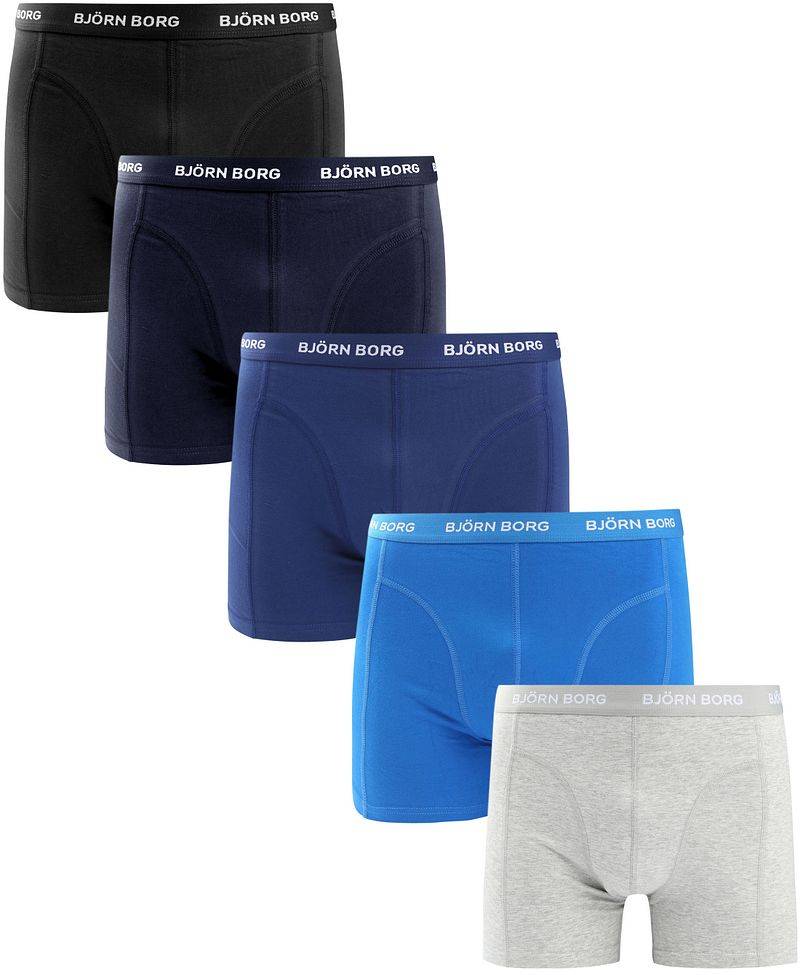 Bjorn Borg Boxers Cotton Stretch 5-Pack Blau grau - Größe M von Bjorn Borg