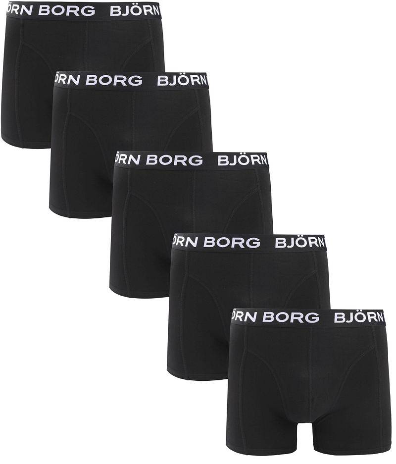 Bjorn Borg Boxers Cotton Stretch 5-Pack Schwarz - Größe L von Bjorn Borg