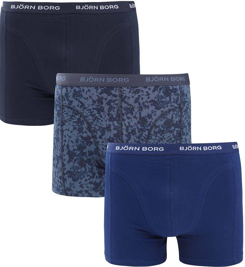 Bjorn Borg Cotton Stretch Boxershorts 3er-Pack Dunkelblau - Größe XL von Bjorn Borg