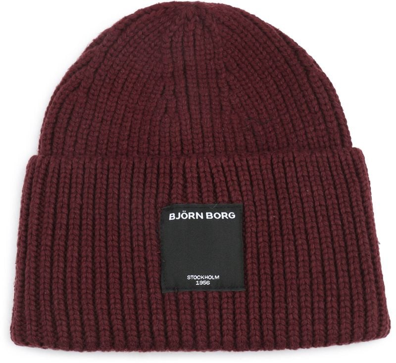 Bjorn Borg Knitted Mütze Bordeaux - von Bjorn Borg