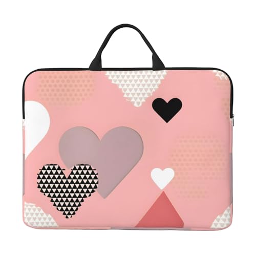 Abstrakte Liebesdiagramm-Laptop-Tasche mit stoßfestem Futter und tragbarem Design, geeignet für geschäftliche und tägliche Nutzung. von Bjyccar