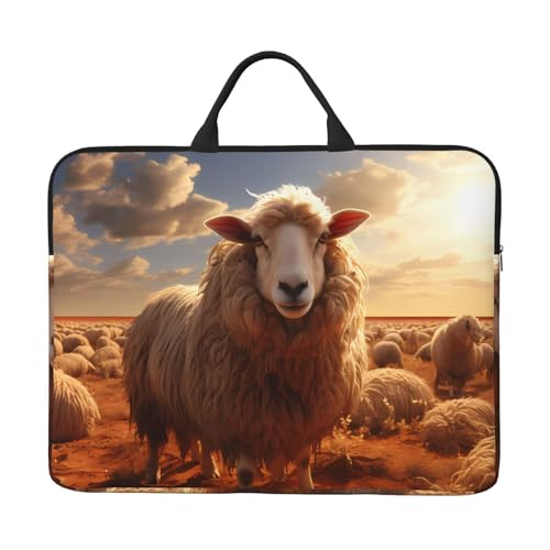 Bjyccar Australian Sheep Laptoptasche mit stoßfestem Futter und tragbarem Design, geeignet für Business und den täglichen Gebrauch. von Bjyccar