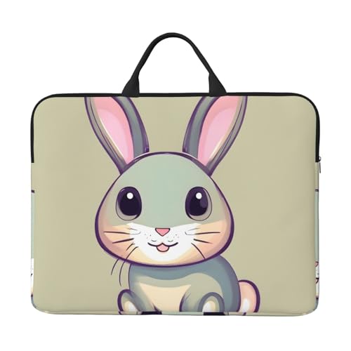 Bjyccar Cute Little Bunny Laptoptasche mit stoßfestem Futter und tragbarem Design, geeignet für Business und den täglichen Gebrauch. von Bjyccar