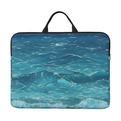 Bjyccar Die Deep Blue Sea 14-Zoll-Laptop-Tasche mit stoßfestem Futter und tragbarem Design, geeignet für Business und den täglichen Gebrauch. von Bjyccar