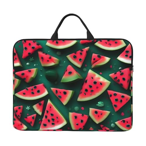 Bjyccar Dream Watermelon 14-Zoll-Laptop-Tasche mit stoßfestem Futter und tragbarem Design, geeignet für Business und Alltag. von Bjyccar