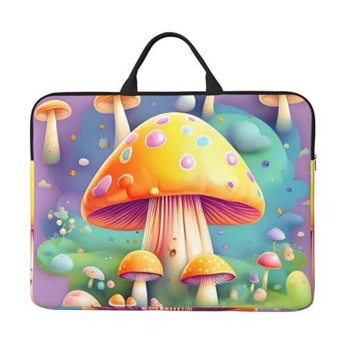 Bjyccar Fantasy Dream Mushroom Laptoptasche mit stoßfestem Futter und tragbarem Design, geeignet für Business und den täglichen Gebrauch. von Bjyccar