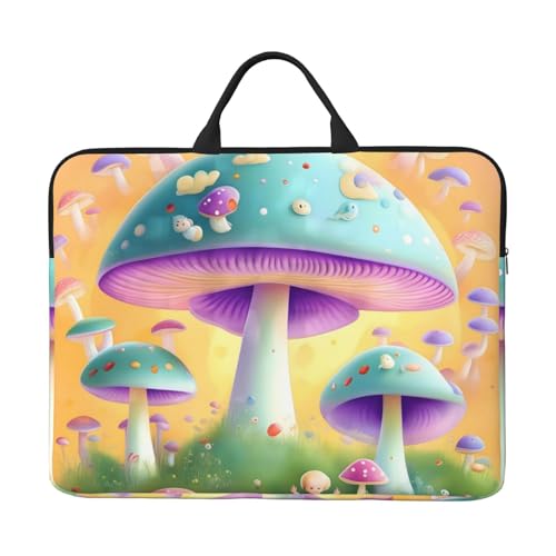 Bjyccar Fantasy Mushroom Laptoptasche mit stoßfestem Futter und tragbarem Design, geeignet für Business und den täglichen Gebrauch. von Bjyccar