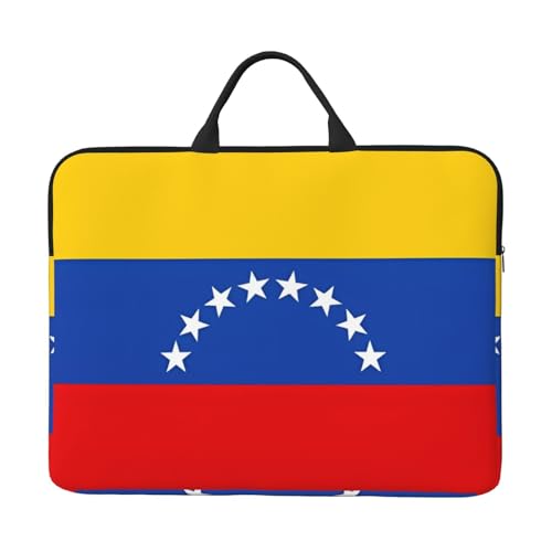 Bjyccar Laptoptasche mit 35,6 cm (14 Zoll) Flagge von Venezuela mit stoßfestem Futter und tragbarem Design, geeignet für den geschäftlichen und täglichen Gebrauch. von Bjyccar