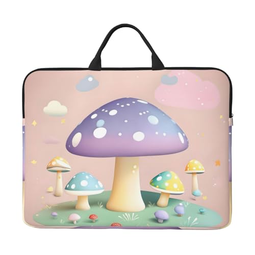 Bjyccar Laptoptasche mit Cartoon-Pilz, 35,6 cm (14 Zoll), stoßfestes Futter und tragbares Design, geeignet für Business und den täglichen Gebrauch. von Bjyccar