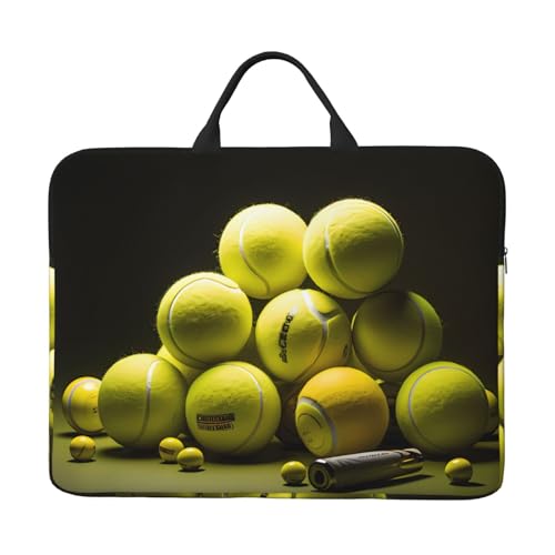 Bjyccar Laptoptasche mit Tennisdiagramm, 35,6 cm (14 Zoll), mit stoßfestem Futter und tragbarem Design, geeignet für den geschäftlichen und täglichen Gebrauch. von Bjyccar