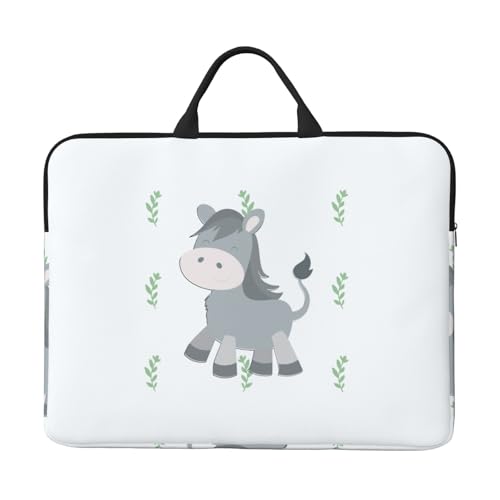 Bjyccar Smiling Donkey Laptoptasche mit stoßfestem Futter und tragbarem Design, geeignet für Business und den täglichen Gebrauch. von Bjyccar