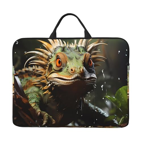 Bjyccar Spiny Lizards 14-Zoll-Laptop-Tasche mit stoßfestem Futter und tragbarem Design, geeignet für den geschäftlichen und täglichen Gebrauch. von Bjyccar