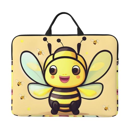 Bjyccar Yellow Bee Laptoptasche mit stoßfestem Futter und tragbarem Design, geeignet für Business und den täglichen Gebrauch. von Bjyccar
