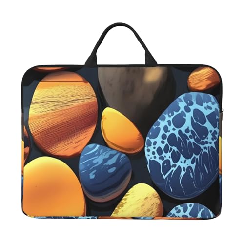 Bjyccar Yellow Pebbles Laptoptasche mit stoßfestem Futter und tragbarem Design, geeignet für Business und den täglichen Gebrauch. von Bjyccar