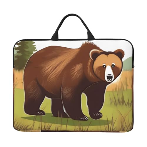 Brown Bear Walking Laptoptasche mit stoßfestem Futter und tragbarem Design, geeignet für Business und den täglichen Gebrauch. von Bjyccar