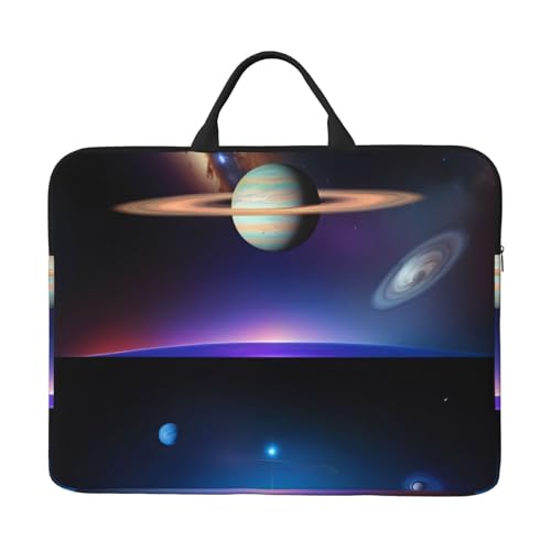 Cosmic Saturn Laptoptasche mit stoßfestem Futter und tragbarem Design, geeignet für Business und den täglichen Gebrauch. von Bjyccar