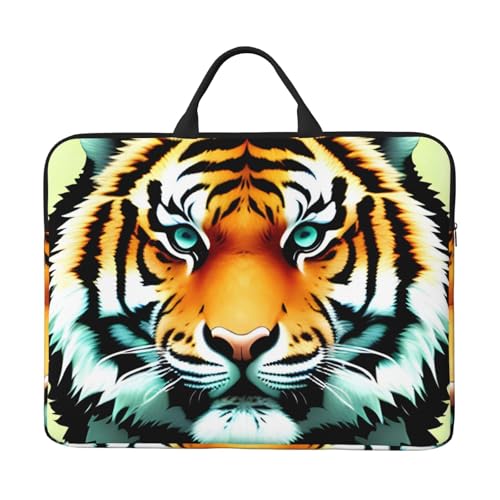 Little Fat Tiger Head Laptoptasche mit stoßfestem Futter und tragbarem Design, geeignet für Business und den täglichen Gebrauch. von Bjyccar