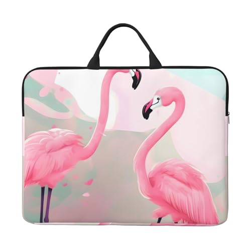 Love Flamingo Laptoptasche mit stoßfestem Futter und tragbarem Design, geeignet für Business und den täglichen Gebrauch. von Bjyccar