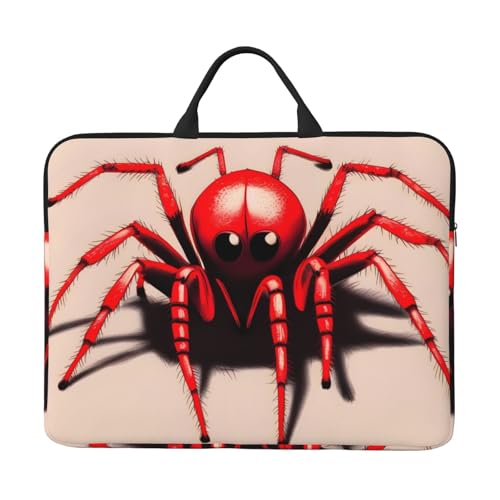 Niedliche kleine rote Spinne 14-Zoll-Laptop-Tasche mit stoßfestem Futter und tragbarem Design, geeignet für den geschäftlichen und täglichen Gebrauch. von Bjyccar