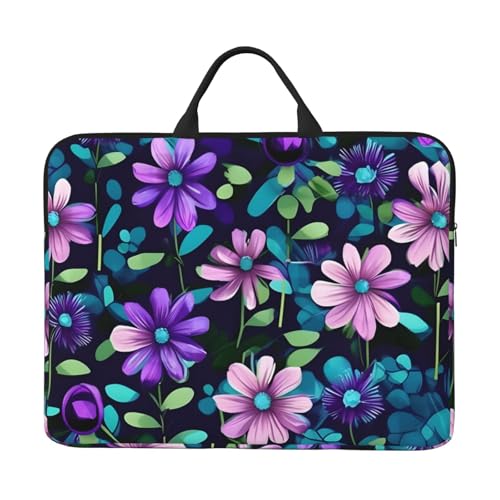 Purple Camellia 14-Zoll-Laptop-Tasche mit stoßfestem Futter und tragbarem Design, geeignet für Business und Alltag. von Bjyccar