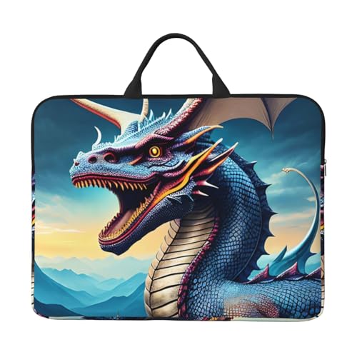 Roaring Dragon 14-Zoll-Laptop-Tasche mit stoßfestem Futter und tragbarem Design, geeignet für Business und Alltag. von Bjyccar