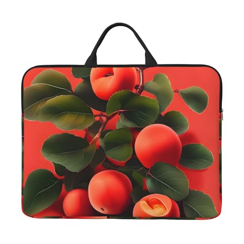 Rote Aprikose Laptoptasche mit stoßfestem Futter und tragbarem Design, geeignet für den geschäftlichen und täglichen Gebrauch. von Bjyccar