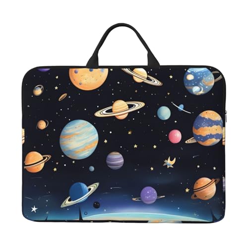 Saturn Jupiter Earth 14-Zoll-Laptop-Tasche mit stoßfestem Futter und tragbarem Design, geeignet für den geschäftlichen und täglichen Gebrauch. von Bjyccar