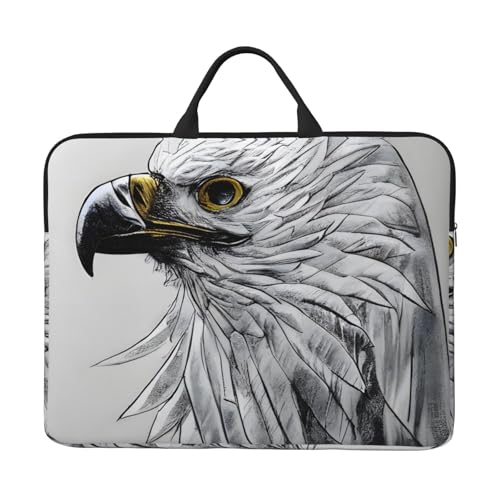 Sketching An Eagle 14-Zoll-Laptop-Tasche mit stoßfestem Futter und tragbarem Design, geeignet für den geschäftlichen und täglichen Gebrauch. von Bjyccar