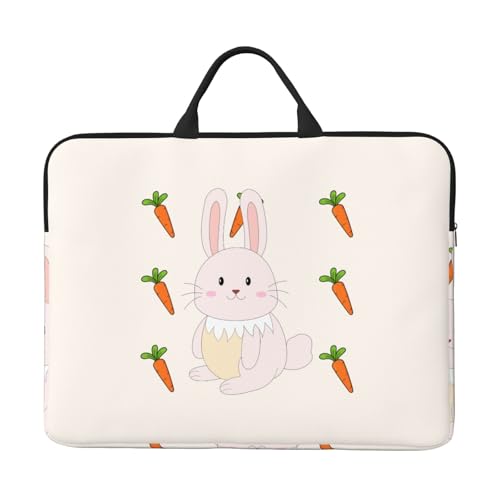 Smiling Rabbit 14-Zoll-Laptop-Tasche mit stoßfestem Futter und tragbarem Design, geeignet für Business und Alltag. von Bjyccar