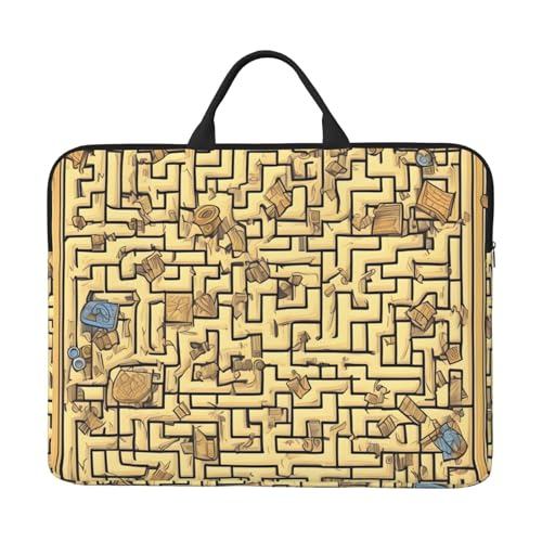 Treasure Maze Laptoptasche mit stoßfestem Futter und tragbarem Design, geeignet für den geschäftlichen und täglichen Gebrauch. von Bjyccar