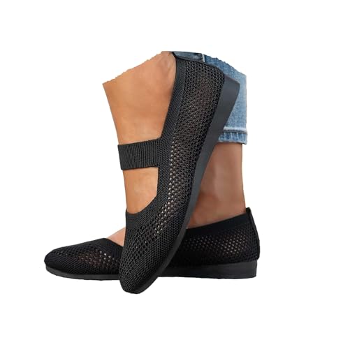 Ballerinas für Breite Füße Sommer Bequem Schlupfschuhe mit Memory Foam-Sohle für Büro & Freizeit - Atmungsaktive Sommerschuhe in Weite H Ballerinas für Breite Füße Sommer Bequem Schlupfschuhe mit Memory Foam-Sohle für Büro & Freizeit - Atmungsaktive Sommerschuhe in Weite H von Bkazwe