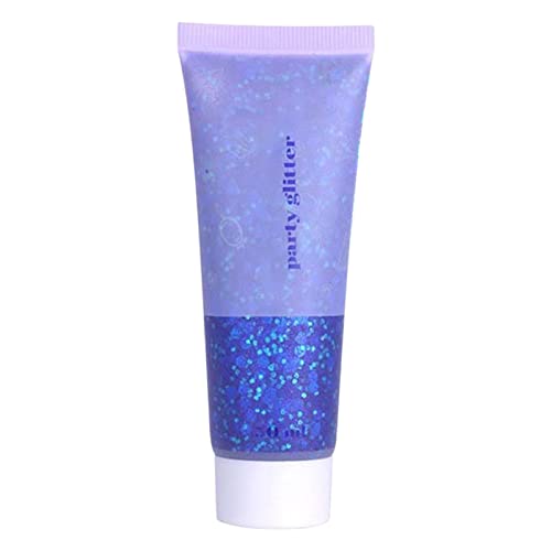 Glitzer Gesicht Glitzer Schminke Glitzer Gel Gesicht Glitter Liquid Lidschatten Glitzer Body Glitter Gel Chunky Glitter Gel Pailletten Funkelnde für Gesicht Haare Lippen Nagel Glitzer (A, One Size) von Bkazwe