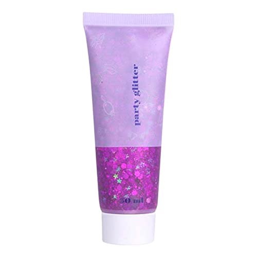 Glitzer Gesicht Glitzer Schminke Glitzer Gel Gesicht Glitter Liquid Lidschatten Glitzer Body Glitter Gel Chunky Glitter Gel Pailletten Funkelnde für Gesicht Haare Lippen Nagel Glitzer (D, One Size) von Bkazwe