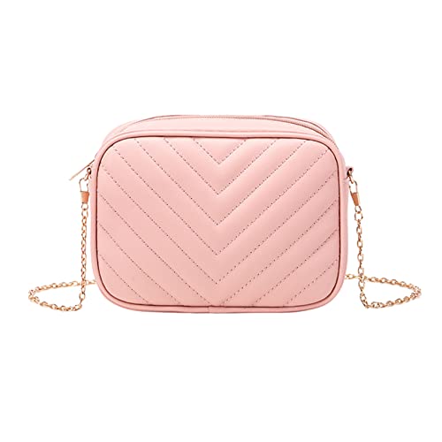 Kleine Umhängetasche Damen Schultertasche Tasche Handtasche Kette Schulterriemen Abendtasche City Clutch Party Zip Crossbody Bag für Frauen Damen Handy Umhängetasche Handytasche Damen (Pink, One Size) Kleine Umhängetasche Damen Schultertasche Tasche Handtasche Kette Schulterriemen Abendtasche City Clutch Party Zip Crossbody Bag für Frauen Damen Handy Umhängetasche Handytasche Damen (Pink, One Size) von Bkazwe