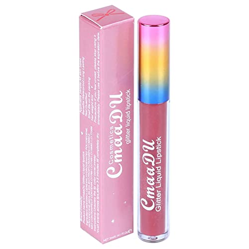 Metallic Liquid LipsticksMatte Lips Lipstick Pearl Glitter Lip Gloss High Pigment Long Lasting Nonstick Lip Glaze Makeup Diamond Liquid GlitterShimmer Lipsticks Metallic Lipgloss Set (B, One Size) von Bkazwe