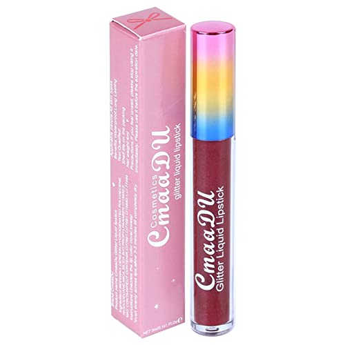 Metallic Liquid LipsticksMatte Lips Lipstick Pearl Glitter Lip Gloss High Pigment Long Lasting Nonstick Lip Glaze Makeup Diamond Liquid GlitterShimmer Lipsticks Metallic Lipgloss Set (D, One Size) von Bkazwe