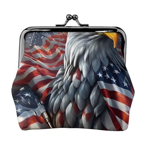 Adler mit USA-Flagge, vielseitige Münzbörse, exquisite Mini-Geldbörse, niedlicher Kleingeldbeutel für jeden Anlass Adler mit USA-Flagge, vielseitige Münzbörse, exquisite Mini-Geldbörse, niedlicher Kleingeldbeutel für jeden Anlass von Bkdogkt