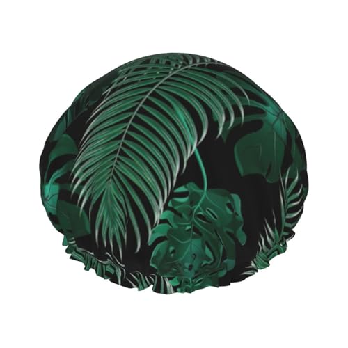 Badehaube mit Bananenblatt-Motiv, doppellagig, für Damen und Herren, wiederverwendbar, leicht, weich Badehaube mit Bananenblatt-Motiv, doppellagig, für Damen und Herren, wiederverwendbar, leicht, weich von Bkdogkt
