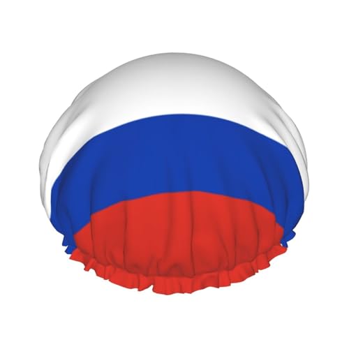 Badehaube mit russischer Flagge, doppellagig, für Damen und Herren, wiederverwendbar, leicht, weich Badehaube mit russischer Flagge, doppellagig, für Damen und Herren, wiederverwendbar, leicht, weich von Bkdogkt