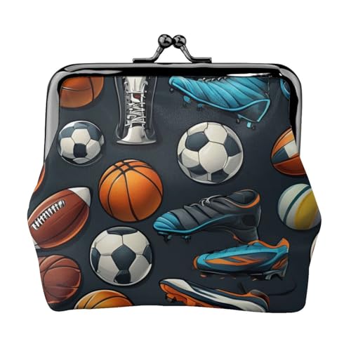 Baseball-, Basketball-, Fußball-, Hockey-Druck, vielseitige Münzgeldbörse, exquisite Mini-Geldbörse, niedliche Kleingeldtasche für jeden Anlass von Bkdogkt