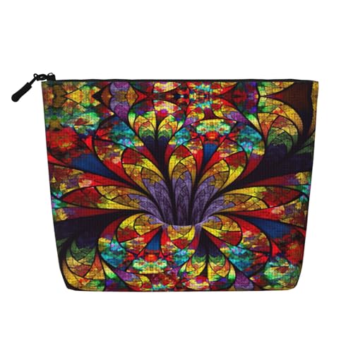 Bkdogkt Arbeitstasche mit Blumenmuster, einlagig, Reise-Kosmetik-Organizer, großes Fassungsvermögen, Schwarz, Einheitsgröße von Bkdogkt