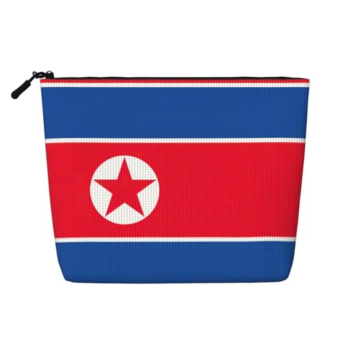 Bkdogkt Arbeitstasche mit koreanischer Flagge, einlagig, Make-up-Tasche, Reise-Kosmetik-Organizer, großes Fassungsvermögen, Schwarz, Einheitsgröße von Bkdogkt