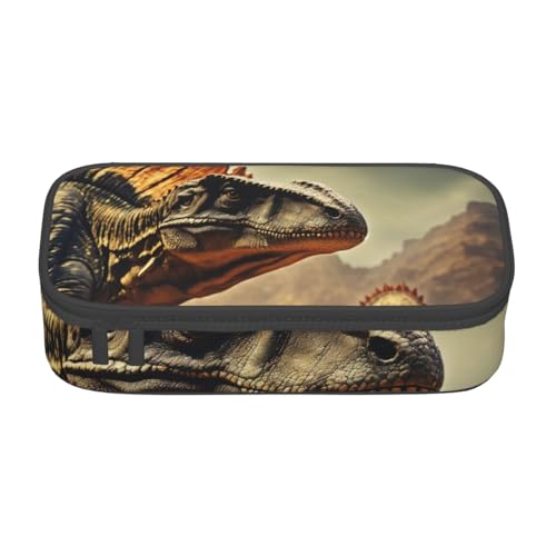 Bkdogkt Federmäppchen mit Dinosaurier-Druck, 21,6 x 5,1 x 9,4 cm, großes Fassungsvermögen, funktionale Aufbewahrung für Büro, Reisen von Bkdogkt