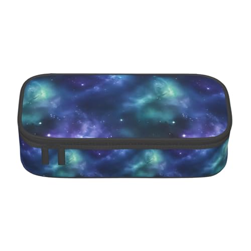 Bkdogkt Federmäppchen mit Galaxie-Druck, 21,6 x 5,1 x 9,4 cm, großes Fassungsvermögen, funktionale Aufbewahrung für Büro, Reisen von Bkdogkt